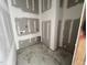 Unfinished laundry room featuring marble floors and electrical hookups at 1025 Coldspring Circle, Durham, NC 27705