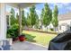 View of the backyard and patio, showcasing the home's outdoor living space at 1217 Trilogy Blvd # 174, Morrisville, NC 27560