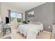 Bedroom featuring a twin bed and an eclectic aesthetic with a combination of light and dark decor at 1217 Trilogy Blvd # 174, Morrisville, NC 27560
