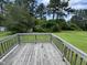 A wooden deck overlooking the backyard at 124 Kearney Ave, Oxford, NC 27565