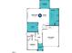 First floor floor plan showing the layout of the kitchen, great room, and two-car garage at 164 Sprenger St, Garner, NC 27529