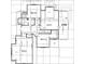 Upper level floor plan featuring bedrooms, game room and unfinished storage spaces at 329 Bud Wall Rd, Youngsville, NC 27596