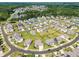 Serene aerial view of a neighborhood with lush greenery and a tranquil lake, perfect for Gathering homes at 3333 Jones Lake Rd, Fuquay Varina, NC 27526