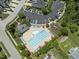 Aerial view of the community swimming pool at 100 Beaconwood Ln, Holly Springs, NC 27540