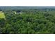 An aerial view showcases the densely wooded landscape surrounding the property, offering privacy and natural beauty at 1006 Oxford Ridge Rd, Wake Forest, NC 27587