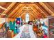 Finished attic space with sloped ceilings and ample storage capacity at 1054 Contender Dr, Clayton, NC 27520