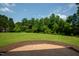 Picture of the lush backyard from the large patio area at 109 Lake Point Dr, Clayton, NC 27527