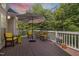 Inviting outdoor deck with seating area, perfect for entertaining or relaxing while enjoying the natural view at 109 San Juan Dr, Chapel Hill, NC 27514