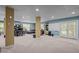 Spacious basement area with carpeted floors and neutral paint at 109 San Juan Dr, Chapel Hill, NC 27514