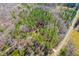 Aerial view of a home with a pond surrounded by trees and a road, highlighting its location at 1101 Dimmocks Mill Rd, Hillsborough, NC 27278