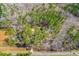 Aerial view of a home surrounded by trees and a road, showcasing its location at 1101 Dimmocks Mill Rd, Hillsborough, NC 27278