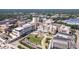 Aerial view of a large academic and medical complex with multiple buildings and parking areas at 225 Vance St, Chapel Hill, NC 27516