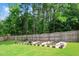 Fenced backyard with garden beds and lush green lawn, perfect for outdoor activities and relaxation at 232 Randleman Ct, Holly Springs, NC 27540