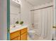 Bathroom with a vanity, toilet, and shower-tub combo at 244 Sweet Bay Pl, Carrboro, NC 27510