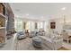 Comfortable living room with large windows, plush seating, and stylish decor at 2813 Market Bridge Ln # 104, Raleigh, NC 27608