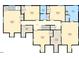 Second level floor plan featuring bedrooms, bathrooms, and laundry room at 314 Chanticlair Dr, Apex, NC 27502