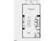 Second-floor layout with a kitchen, dining area, gathering room, half-bath, and a deck at 424 Rowe Way, Knightdale, NC 27545