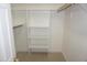 Walk-in closet with shelving and hanging rods for maximum storage at 4810 Glenmist Ct, Raleigh, NC 27612