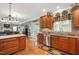 Kitchen area with granite countertops, stainless appliances and eat in breakfast area at 517 Wheddon Cross Way, Wake Forest, NC 27587