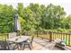 Back deck with dining set creates a welcoming outdoor space at 54 Lockwood Dr, Clayton, NC 27527