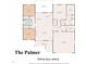 Floor plan showcases the layout of the Palmer home, including 3 bedrooms and 2-car garage at 80 Birchtop Cir, Zebulon, NC 27597
