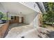 Spacious covered carport with brick columns, and ample parking space at 800 Camden Ave, Durham, NC 27701
