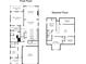 Detailed floor plan showcasing the layout of a two-story home at 857 Whistable Ave, Wake Forest, NC 27587