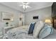Cozy bedroom featuring soft lighting, a side table, and calming decor at 115 E Seve Ct, Morrisville, NC 27560