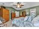 Spacious bedroom featuring an vaulted ceiling, wood furniture, and a cozy atmosphere at 115 E Seve Ct, Morrisville, NC 27560