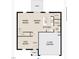 First floor plan featuring a Gathering room, flex room, dining area, kitchen, powder room, and two car garage at 140 N Keatts Winner Ct, Wilson's Mills, NC 27520
