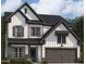 Charming two-story home features board and batten siding, gray trim, and an attached two-car garage at 1413 Malcus Ct # 61, Fuquay Varina, NC 27526