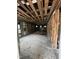 Exposed framing and unfinished floor of the home's interior, offering a glimpse of renovation potential at 1521 Lewis St, Rocky Mount, NC 27804