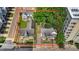 An aerial view of two quaint homes nestled closely together, showcasing their unique architectural details and proximity to each other at 407 N Boylan Ave, Raleigh, NC 27603