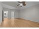 Spacious bedroom featuring vaulted ceilings and hardwood floors at 6008 Chittim Ct, Raleigh, NC 27616