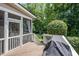This spacious deck offers outdoor living with screened-in porch access and backyard views at 7336 Capulin Crest Dr, Apex, NC 27539