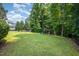 Expansive backyard includes playground with ample room for outdoor activities and recreation at 7336 Capulin Crest Dr, Apex, NC 27539