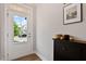 Inviting entryway with natural light and a stylish console table at 8415 Zinc Autumn Path, Raleigh, NC 27615
