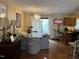 Inviting dining room area with modern furniture and finishes at 10 Winchester Ct, Durham, NC 27707