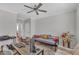 Bright office space featuring a ceiling fan, neutral walls, and space for a seating area at 1021 Shellbank Dr, Durham, NC 27703
