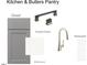 Kitchen and Butler's pantry featuring cloud cabinets, brushed pewter hardware, and white quartz countertop at 1025 Azalea Garden Cir, Raleigh, NC 27603