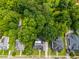 Aerial view of a residential neighborhood, showcasing tree-lined streets and well-kept lawns at 112 Rectory St, Oxford, NC 27565
