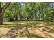 Spacious backyard with lush greenery and mature trees at 112 Rectory St, Oxford, NC 27565