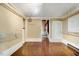 Large attic features hardwood floors, overhead lighting, and storage and is ready for your design ideas at 125 W Pine St, Pine Level, NC 27568