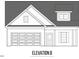 An exterior elevation showing the home's facade including the garage, front door, and dormer window design at 163 Fish Camp Dr, Wendell, NC 27591