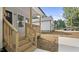 Close up view of the stairs and porch at 2305 Pinecroft Dv, Burlington, NC 27217