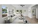 Bright living room with big windows, a comfortable couch, and a stylish rug at 2305 Pinecroft Dv, Burlington, NC 27217