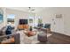 Living area showcasing modern furniture, neutral tones, and abundant natural light at 2309 Pinecroft Dr, Burlington, NC 27217