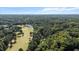 Aerial view capturing a grand estate with a pool and golf course at 3070 Cameron Dr, Henderson, NC 27536