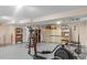 Large basement area with exercise equipment, storage and an open layout at 3070 Cameron Dr, Henderson, NC 27536