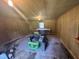 The garage features an open space perfect for storage or projects at 4796 Covered Bridge Rd, Archer Lodge, NC 27527